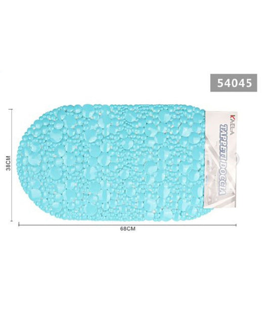 Tappeto Tappetino Doccia Vasca Antiscivolo Bagno Arredo Azzurro 38 X 68 Cm 54045         