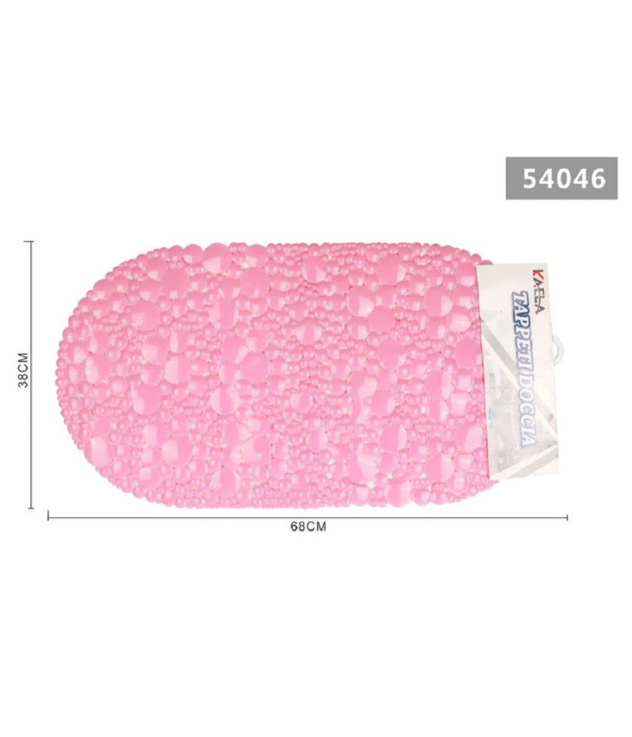 Tappeto Tappetino Doccia Vasca Antiscivolo Per Bagno Arredo Rosa 38x68 Cm 54046         