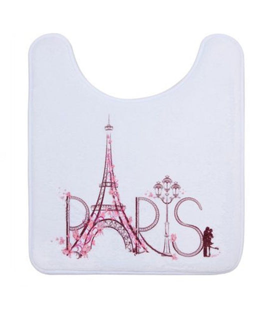 Tappeto Tappetino Girowater Arredo Da Bagno Bianco Decorata Scritta Paris 87047         