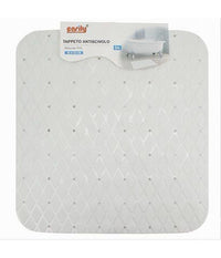 Tappeto Tappetino In Pvc Antiscivolo Per Vasca Bagno Doccia 50x50cm 79726 Bianco         