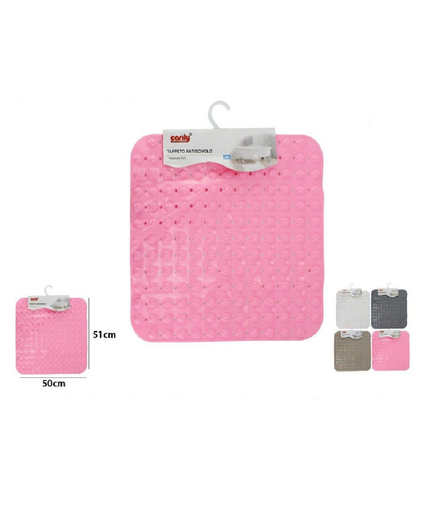 Tappeto Tappetino In Pvc Antiscivolo Per Vasca Da Bagno Doccia 51 X 50 Cm 59634         