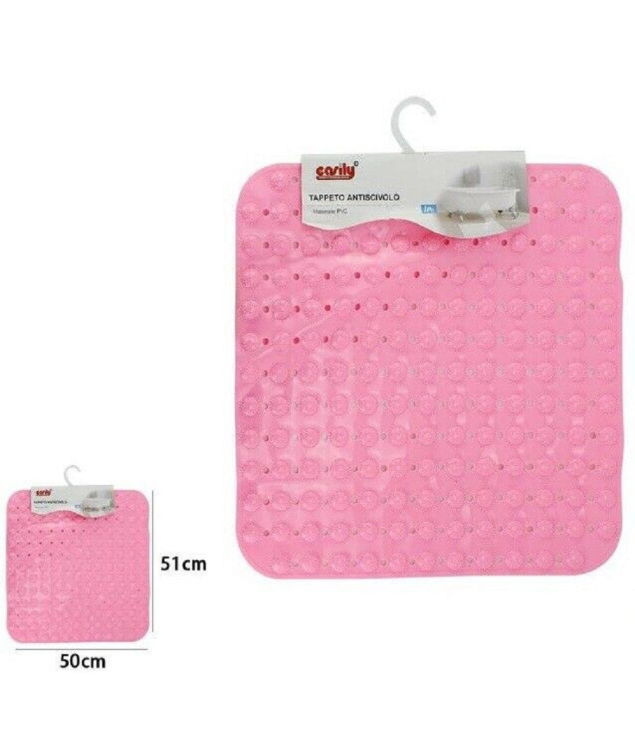 Tappeto Tappetino In Pvc Antiscivolo Per Vasca Da Bagno Doccia 51 X 50 Cm 59634         