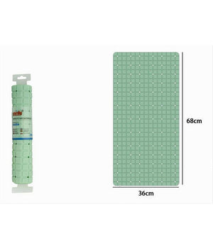 Tappeto Tappetino In Pvc Antiscivolo Vasca Da Bagno Doccia 68x36 Cm 79752 Verde         