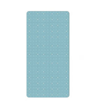 Tappeto Tappetino In Pvc Antiscivolo Vasca Da Bagno Doccia 68x36cm 79754 Azzurro         