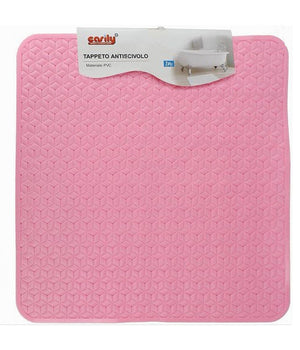Tappeto Tappetino In Pvc Rosa Antiscivolo Vasca Da Bagno Doccia 51 X 52 Cm 59637         