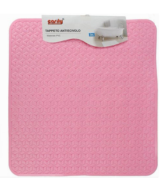 Tappeto Tappetino In Pvc Rosa Antiscivolo Vasca Da Bagno Doccia 51 X 52 Cm 59637         