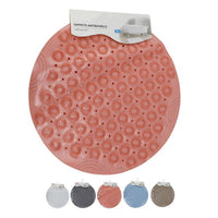 Trade Shop - Tappeto Tappetino In Pvc Rotondo Antiscivolo Vasca Da Bagno Doccia 55x53cm 59635 -