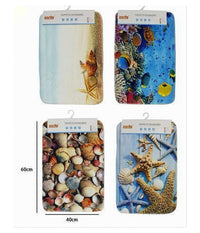 Tappeto Tappetino In Tessuto Arredo Bagno Antiscivolo Stile Marino 40x60cm 79442         