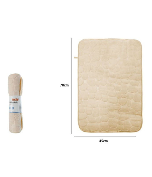 Tappeto Tappetino In Tessuto Effetto Sassi Per Arredo Bagno 45 X 70 Cm 79930         