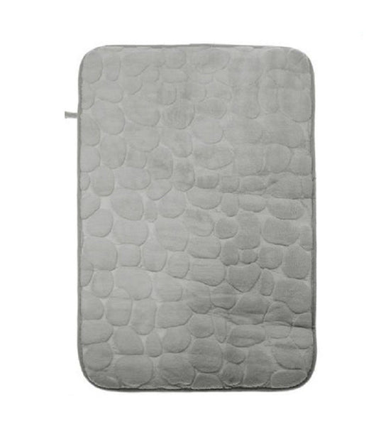 Tappeto Tappetino In Tessuto Effetto Sassi Per Arredo Bagno 45x70cm 79932 Grigio         