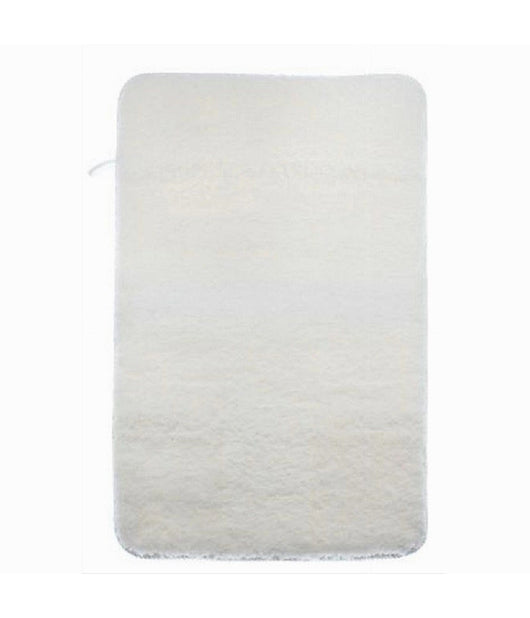 Tappeto Tappetino In Tessuto Morbido Per Arredo Bagno 45 X 70 Cm Bianco 79921         