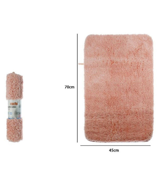 Tappeto Tappetino In Tessuto Morbido Per Arredo Bagno 45x70 Cm Colore Rosa 79922         