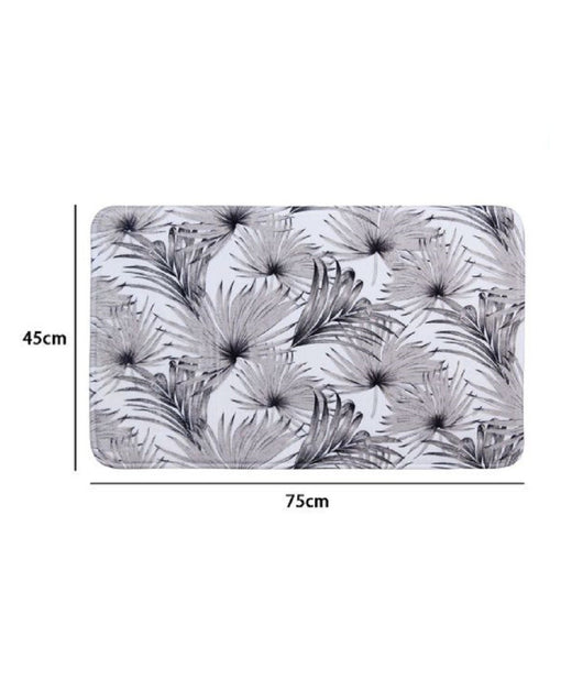 Tappeto Tappetino Per Arredo Bagno 45 X 75cm Fantasia Con Stampa Tropicale 87074         