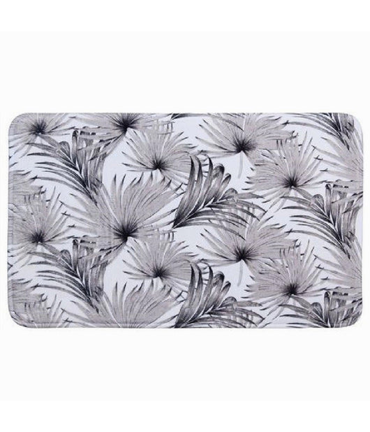 Tappeto Tappetino Per Arredo Bagno 45 X 75cm Fantasia Con Stampa Tropicale 87074         