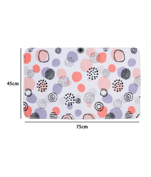 Tappeto Tappetino Per Bagno Arredo Con Fantasia A Sfere Astratte 45x75 Cm 87088         