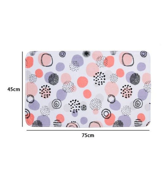 Tappeto Tappetino Per Bagno Arredo Con Fantasia A Sfere Astratte 45x75 Cm 87088         