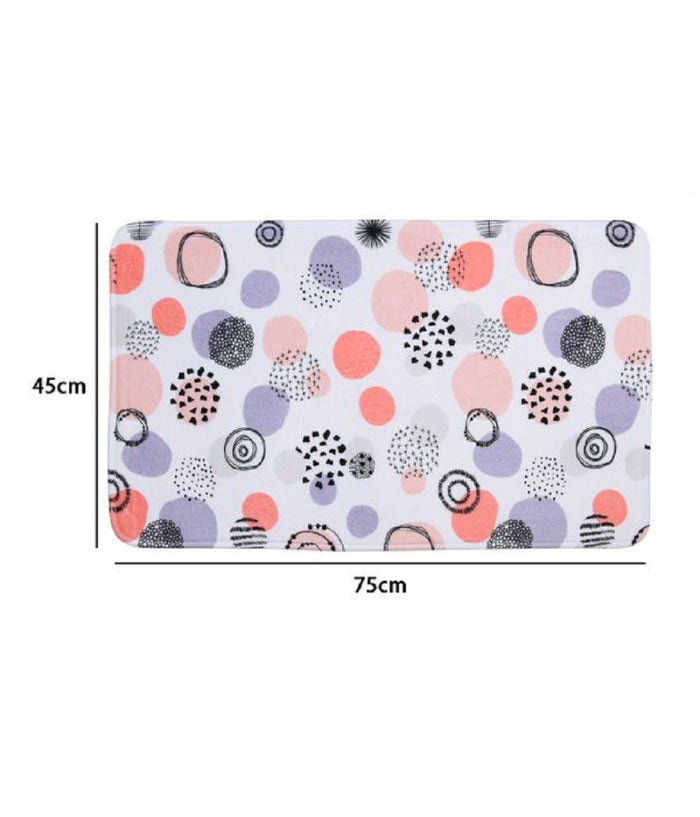 Tappeto Tappetino Per Bagno Arredo Con Fantasia A Sfere Astratte 45x75 Cm 87088         