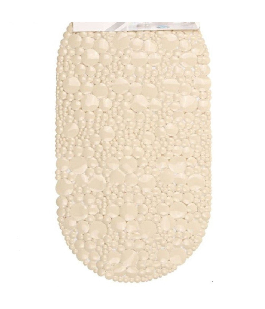 Tappeto Tappetino Per Doccia Vasca Antiscivolo Bagno Beige Chiaro 38x68cm 54047         