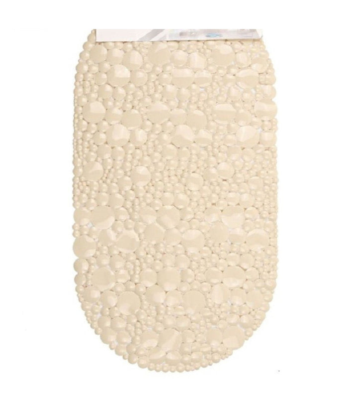 Tappeto Tappetino Per Doccia Vasca Antiscivolo Bagno Beige Chiaro 38x68cm 54047         