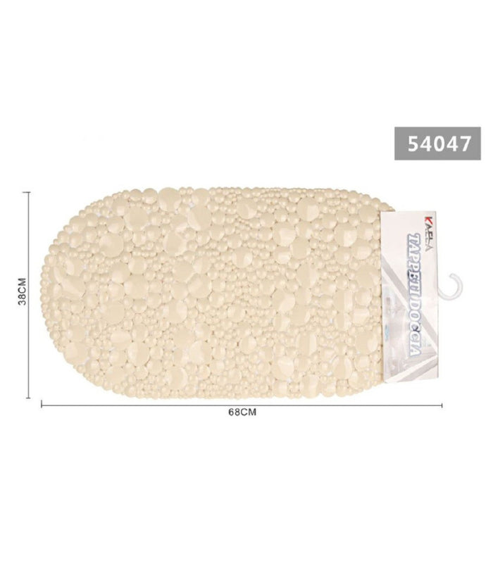 Tappeto Tappetino Per Doccia Vasca Antiscivolo Bagno Beige Chiaro 38x68cm 54047         