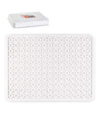 Tappeto Tappetino Per Lavello In Plastica Rettangolare Cucina Bianco 1192001         