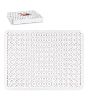Tappeto Tappetino Per Lavello In Plastica Rettangolare Cucina Bianco 1192001         