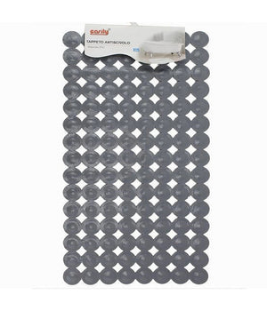 Tappeto Tappetino Pvc Antiscivolo Per Vasca Bagno Doccia 67.5x36 Cm Grigia 59612         
