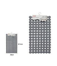 Tappeto Tappetino Pvc Antiscivolo Per Vasca Bagno Doccia 67.5x36 Cm Grigia 59612         