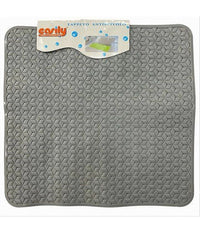 Tappeto Tappetino Pvc Antiscivolo Vasca Bagno Doccia Quadro Grigio 50x50cm 59318         