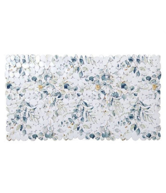 Tappeto Tappetino Pvc Fiori Foglie Antiscivolo Vasca Bagno Doccia 67x36cm 87059         