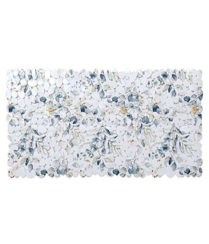 Tappeto Tappetino Pvc Fiori Foglie Antiscivolo Vasca Bagno Doccia 67x36cm 87059         