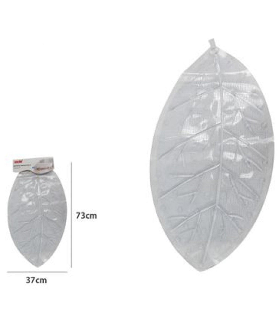 Tappeto Tappetino Pvc Foglia Antiscivolo Per Vasca Da Bagno Doccia 70x37cm 59454         