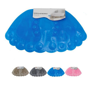 Trade Shop - Tappeto Tappetino Pvc Forma Piedi Antiscivolo Vasca Bagno Doccia 60x34 Cm 59631 -