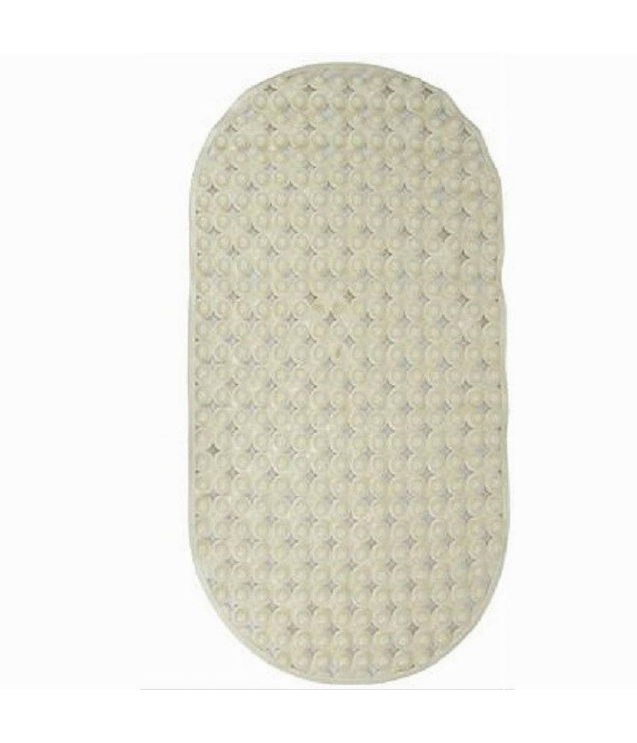 Tappeto Tappetino Pvc Ovale Antiscivolo Vasca Bagno Doccia 69 X 36cm 79747 Beige         