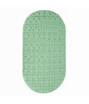 Tappeto Tappetino Pvc Ovale Antiscivolo Vasca Da Bagno Doccia 69x36cm 79746 Verde         
