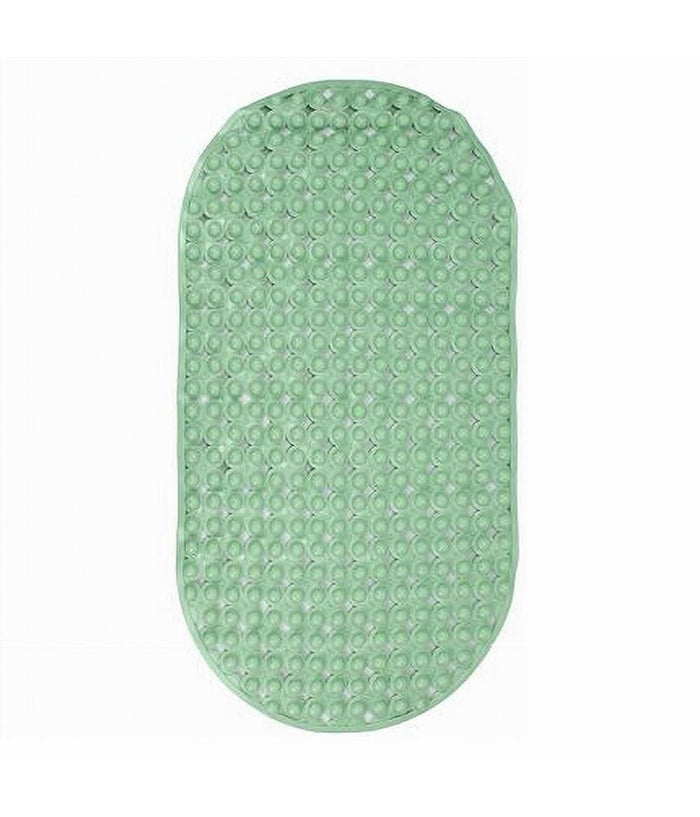 Tappeto Tappetino Pvc Ovale Antiscivolo Vasca Da Bagno Doccia 69x36cm 79746 Verde         