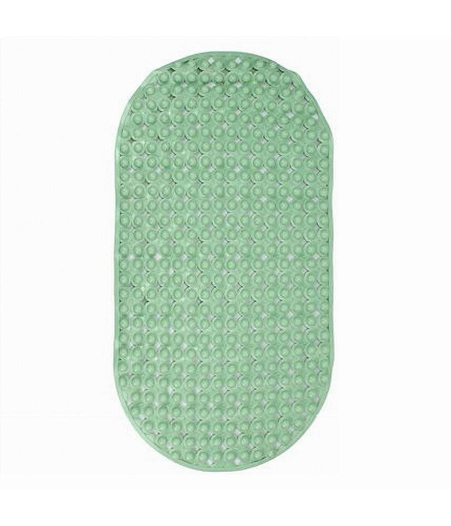Tappeto Tappetino Pvc Ovale Antiscivolo Vasca Da Bagno Doccia 69x36cm 79746 Verde         