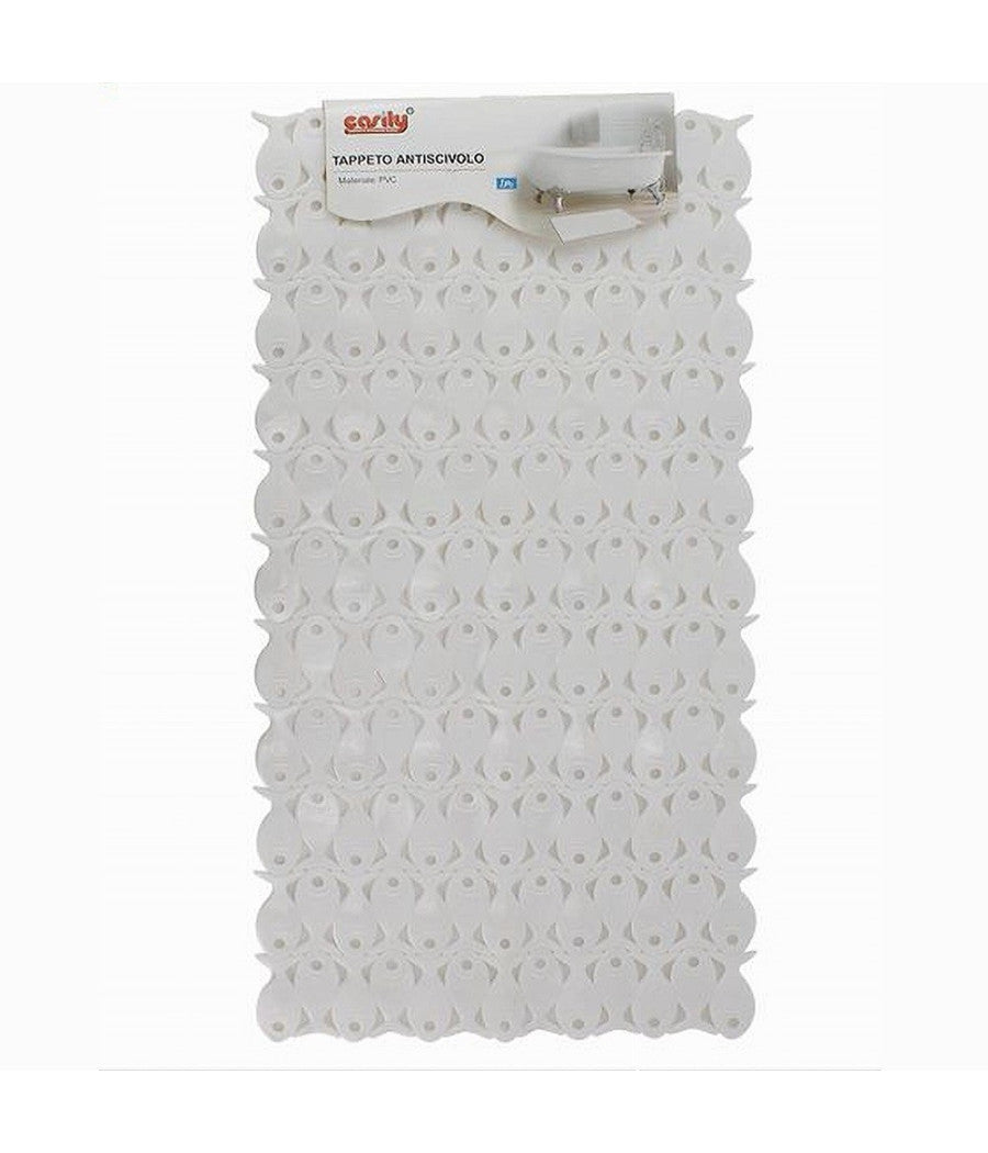 Tappeto Tappetino Pvc Pesciolini Antiscivolo Vasca Da Bagno Doccia 67x35cm 59622         