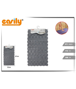 Tappeto Tappetino Pvc Pesciolini Antiscivolo Vasca Da Bagno Doccia 67x35cm 59622         