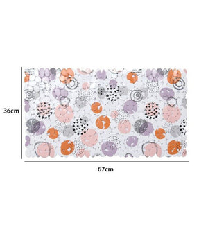 Tappeto Tappetino Pvc Sfere Astratte Antiscivolo Vasca Bagno Doccia 67x36cm 87087         