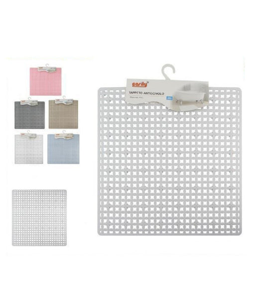 Tappeto Tappetino Quadrato In Pvc Antiscivolo Vasca Bagno Doccia 50 X 50cm 59324         