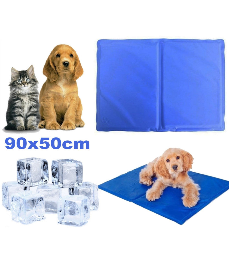 Tappeto Tappetino Refrigerante 90x50cm Raffreddante Cuscino Per Cane Animali         