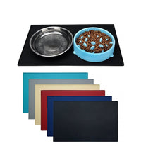 Tappeto Tappetino Sotto Ciotola Antiscivolo Anti Scivolo 35,5 X 46 Cm Gommato Per Cane Gatto Animali         