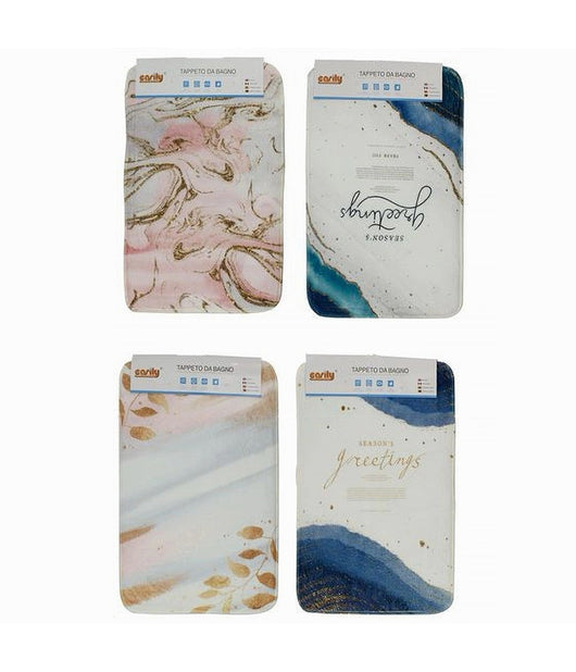Tappeto Tappetino Tessuto Arredo Bagno Antiscivolo 40x60 Cm Fantasie Varie 79445         