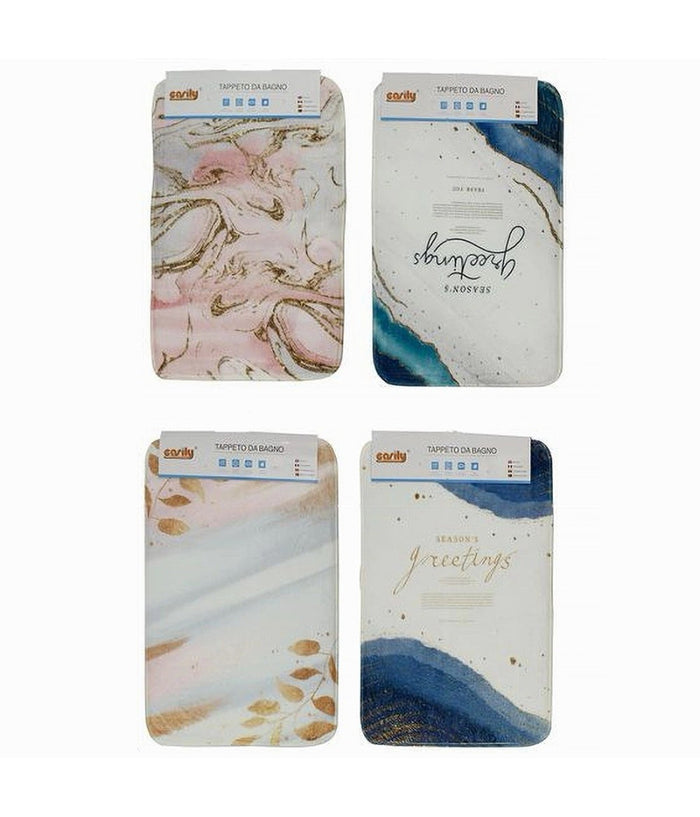 Tappeto Tappetino Tessuto Arredo Bagno Antiscivolo 40x60 Cm Fantasie Varie 79445         
