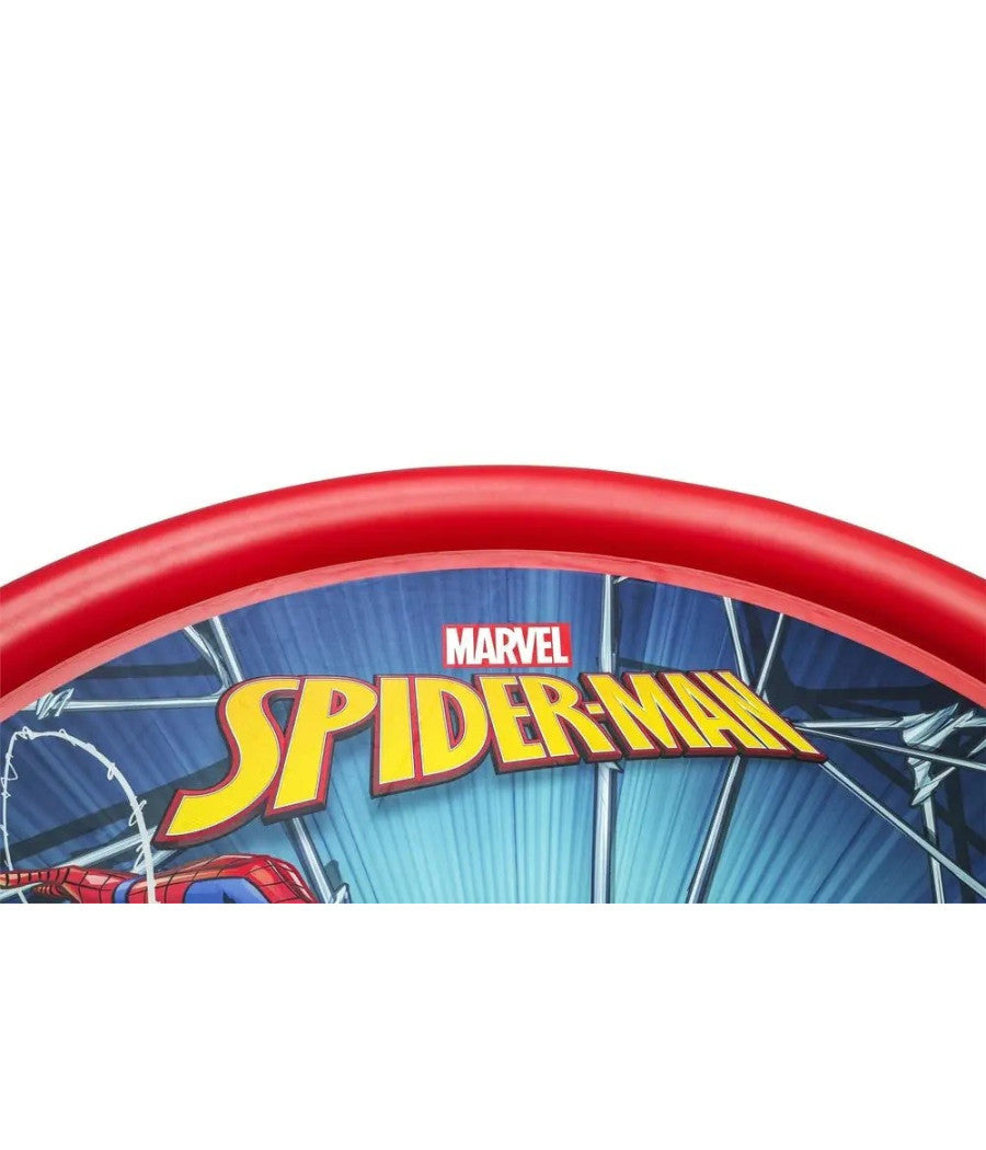 Trade Shop - Tappeto Tappettino Spruzzi Piscina Gonfiabile Con Fontana Spider-man 165cm 98792 -