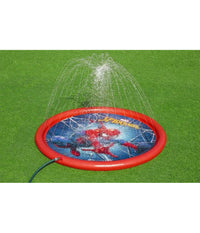Trade Shop - Tappeto Tappettino Spruzzi Piscina Gonfiabile Con Fontana Spider-man 165cm 98792 -