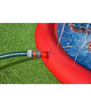Trade Shop - Tappeto Tappettino Spruzzi Piscina Gonfiabile Con Fontana Spider-man 165cm 98792 -