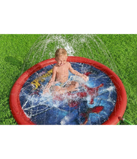 Trade Shop - Tappeto Tappettino Spruzzi Piscina Gonfiabile Con Fontana Spider-man 165cm 98792 -