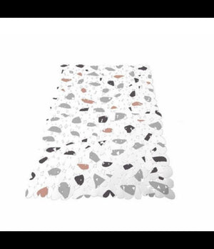Tappeto Vasca Bagno Doccia 38x69cm Antiscivolo Bianco Multicolor Graniglia 69838         